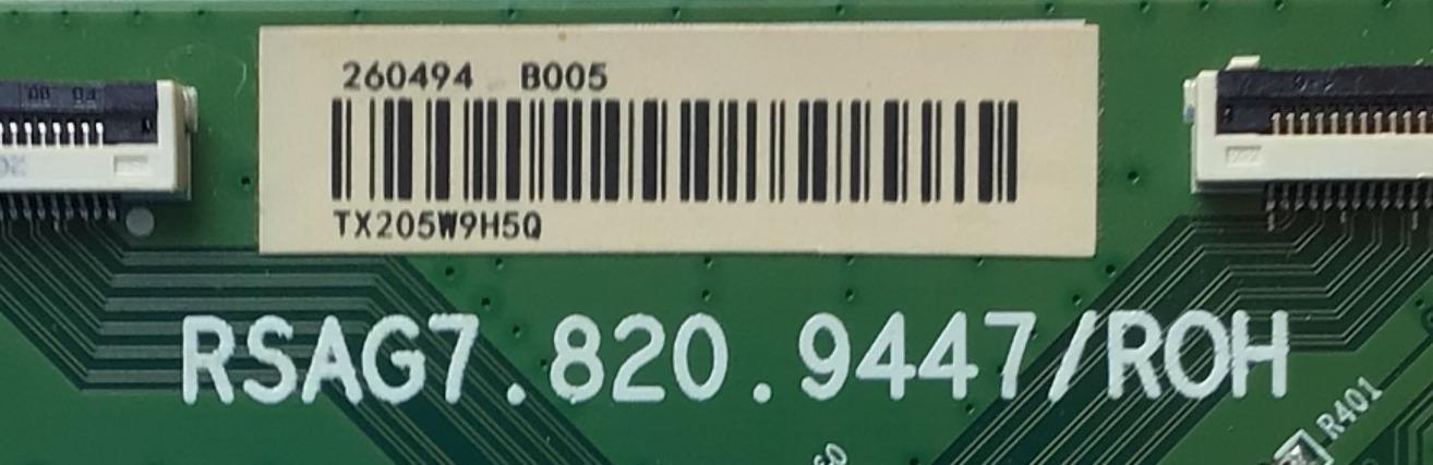 T-CON PARA TV HISENSE / NUMERO DE PARTE 260494 / RSAG7.820.9447/ROH / TX205W9H5Q / B005 / PANEL JHD500X3U51-TA\S0\FJ\GM\ROH / MODELO 50H8G - Imagen 2