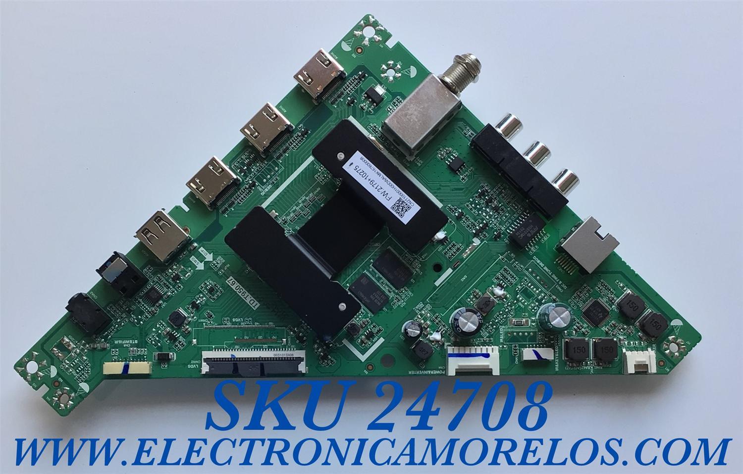 MAIN PARA TV TOSHIBA SMART HD / NUMERO DE PARTE CN2T100001H / TD.T950.67 / CN2T100001H00DWALMK16760000B / PANEL K320WDCRA-UA200A4 / DISPLAY T320XVN02.G / MODELO 32LF221U21