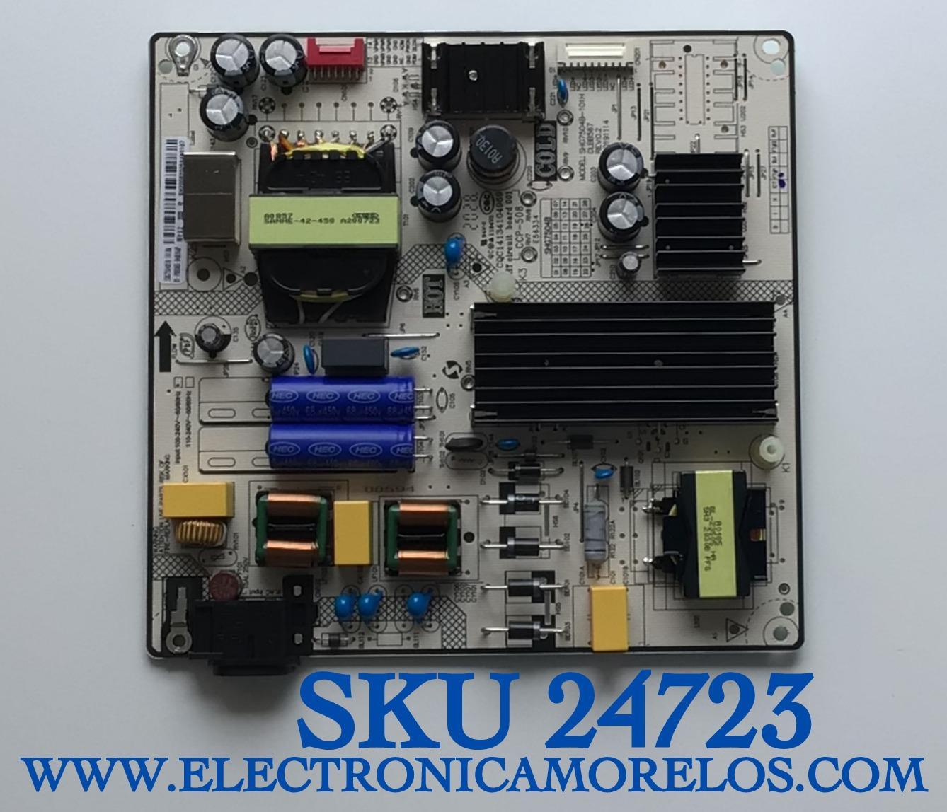 FUENTE DE PODER PARA TV RCA NUMERO DE PARTE 81-PBE065-H4B1AP / SHG7504B-101HDLBB567 / SHG7504B16-101HA / PANEL LVU650CSDX E0097 / MODELO RTRU6527-C-US