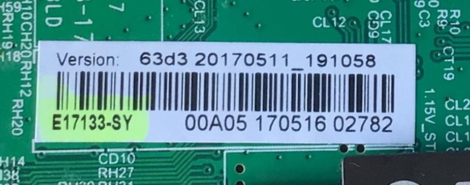 MAIN FUENTE PARA TV ELEMENT NUMERO DE PARTE K17051743 / TP.MS3393.PB751 / E17133-SY / K17051743-0A02782 / PANEL T400-V35-DLED / MODELO ELGW4017 - Imagen 3