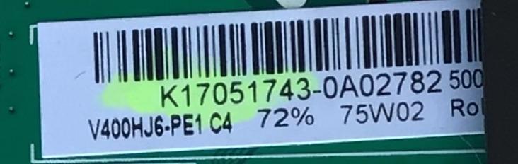 MAIN FUENTE PARA TV ELEMENT NUMERO DE PARTE K17051743 / TP.MS3393.PB751 / E17133-SY / K17051743-0A02782 / PANEL T400-V35-DLED / MODELO ELGW4017 - Imagen 2