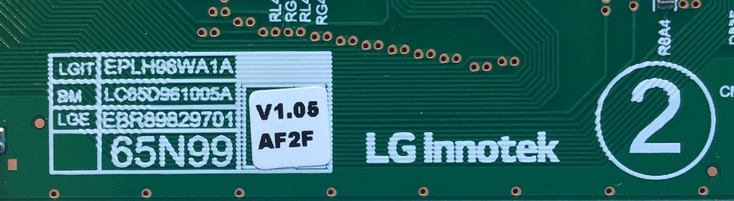 LED DRIVER PARA TV LG NUMERO DE PARTE EBR89829701 / 3PCR02669A / PANEL HC650DAD-SLCAA-2142 / MODELO 65NANO99UNA.AUSWLJR / 65NAN099UNA - Imagen 2