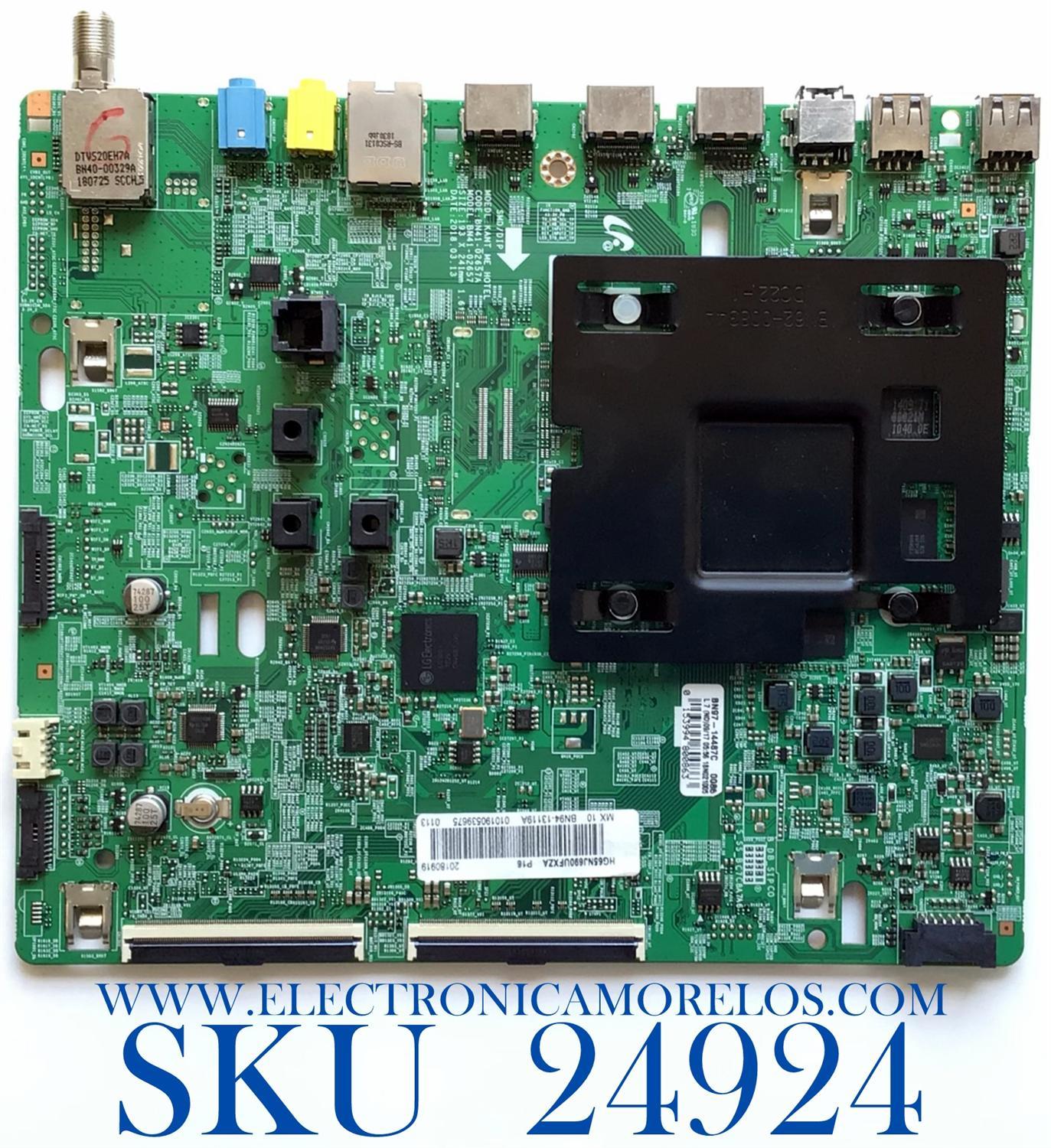 MAIN PARA TV SAMSUNG NUMERO DE PARTE BN94-13119A / BN41-02657A / BN41-02657 / BN97-14487C / BN9413119A / MODELO HG65NJ690UFXZA