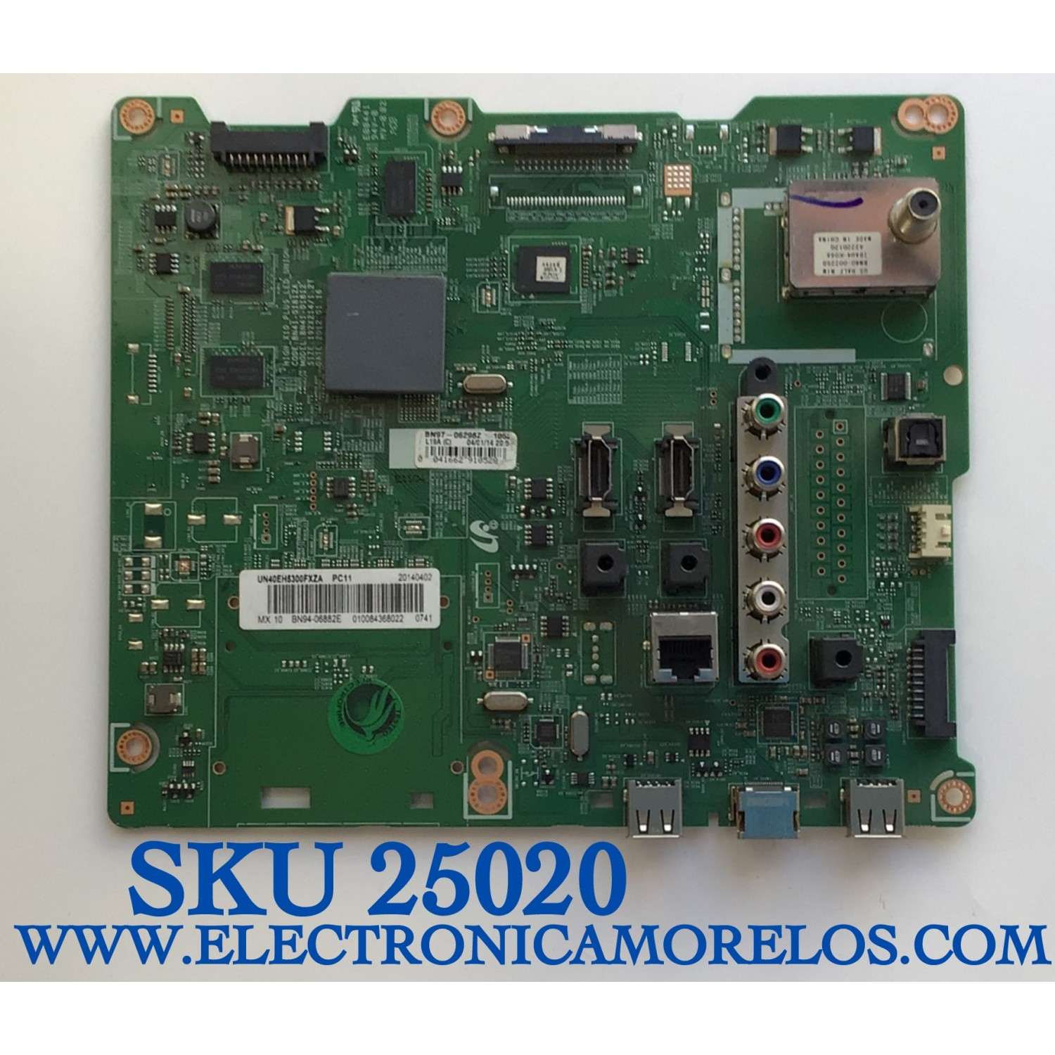 MAIN ORIGINAL PARA TV SAMSUNG / NUMERO DE PARTE BN94-06882E / BN41-01812A / BN97-06298Z /BN9406882E / 20140402 / 010084368022 / PANEL CY-DF400BGLV1H / MODELO UN40EH5300FXZA