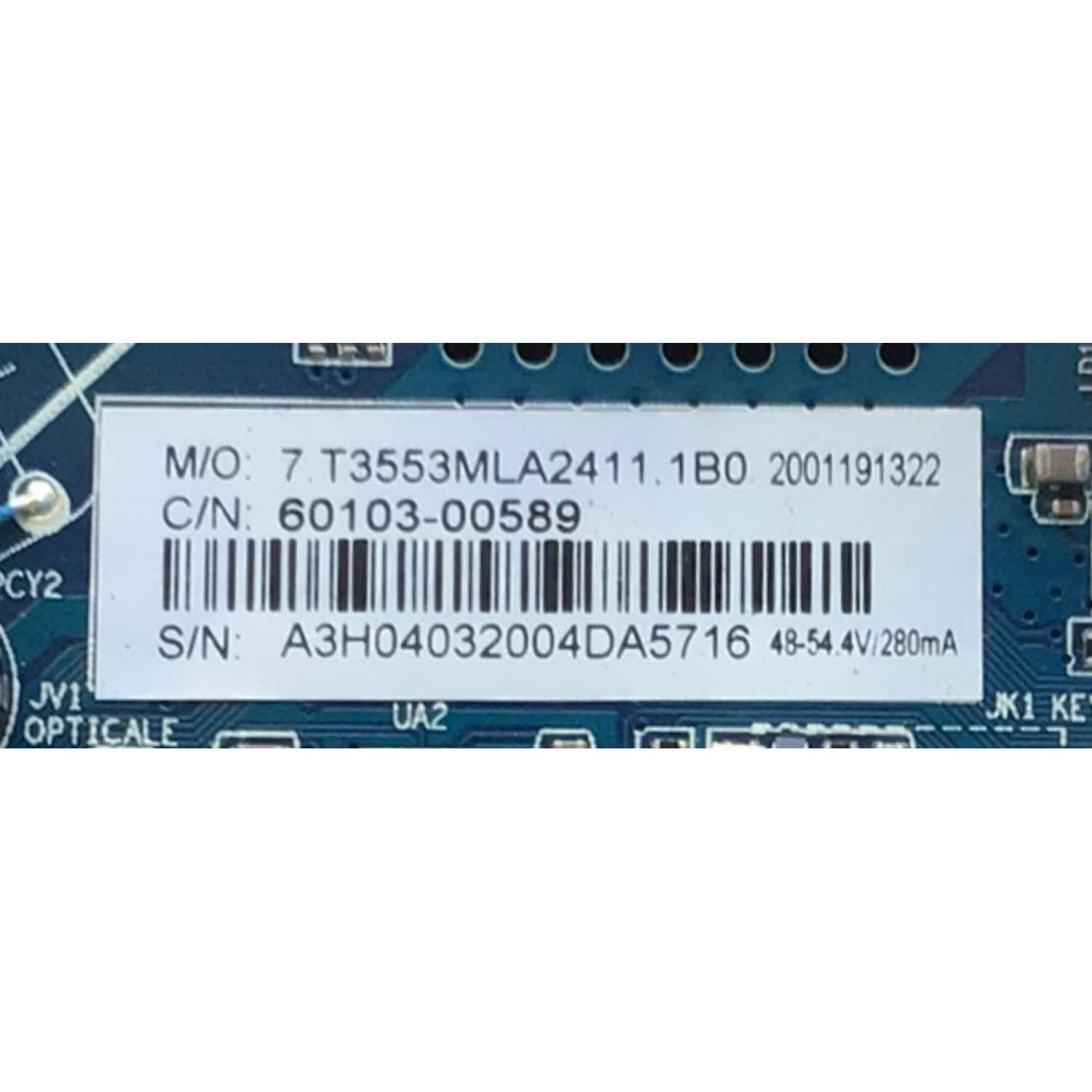 MAIN FUENTE PARA SMART TV INSIGNIA HD RESOLUCION (1280×720) NUMERO DE PARTE 60103-00589 / CV355ML-A24 / T3553MLA2411.1B0 / 2001191322 / PANEL BOEI236WX1 / MODELO NS-24D310NA21 - Imagen 2