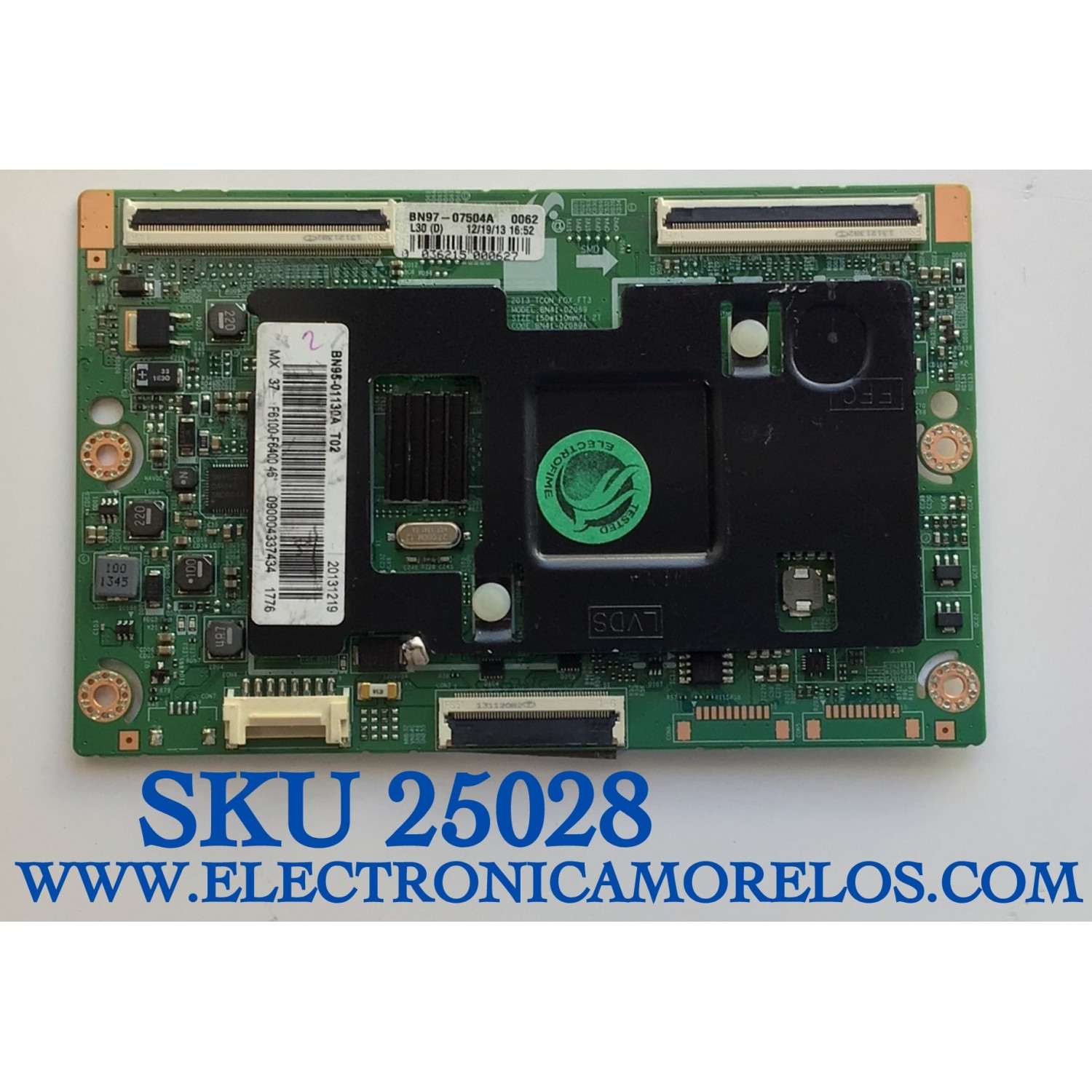 T-CON PARA TV SAMSUNG NUMERO DE PARTE BN95-01130A / BN41-02069 / BN41-02069A / BN97-07504A / BN9501130A / MODELO UN46FH6030FXZA