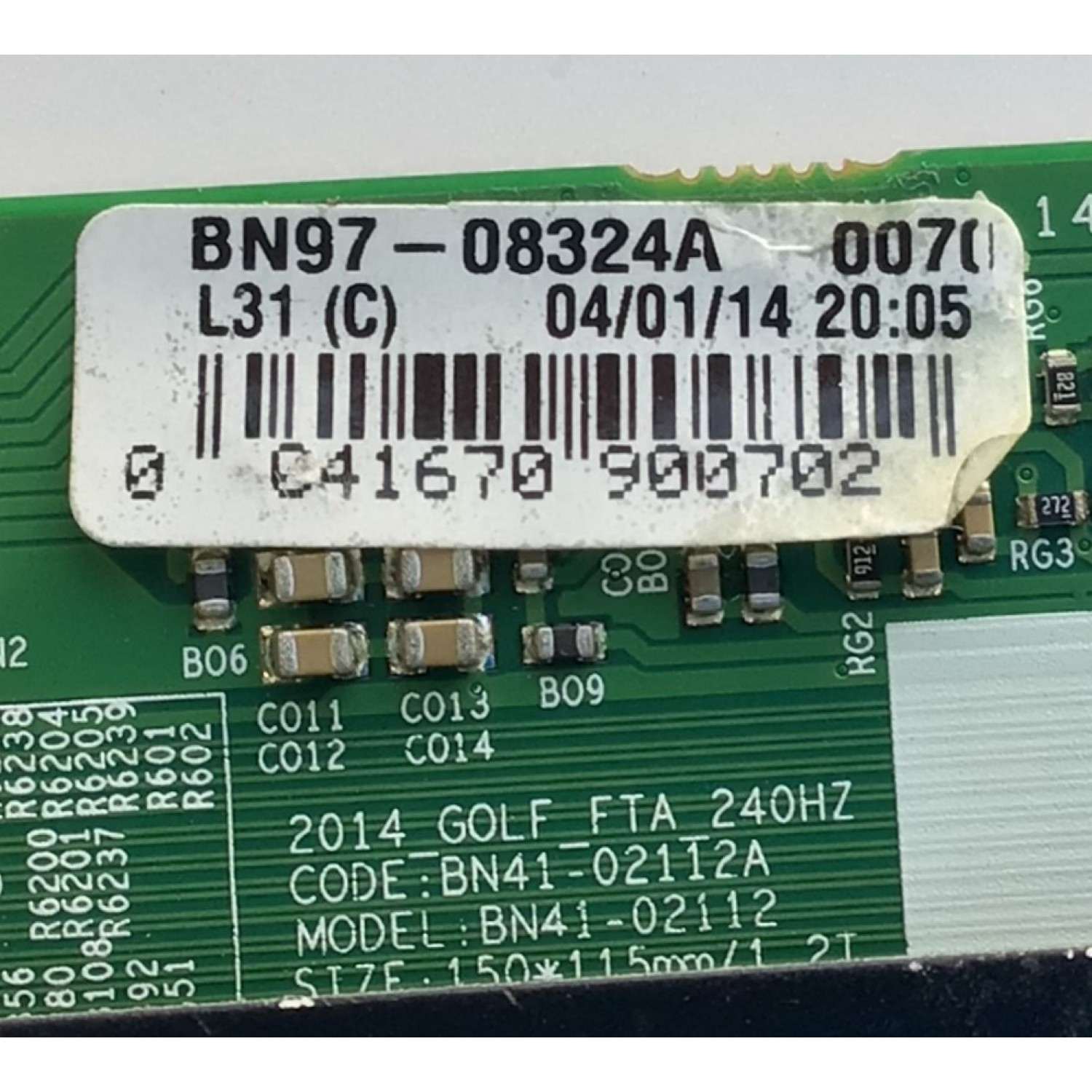 T-CON PARA TV SAMSUNG NUMERO DE PARTE BN95-01595A / BN41-02112A / BN41-02112 / BN97-08324A / BN9501595A / MODELO UN65H8000AFXZA - Imagen 2