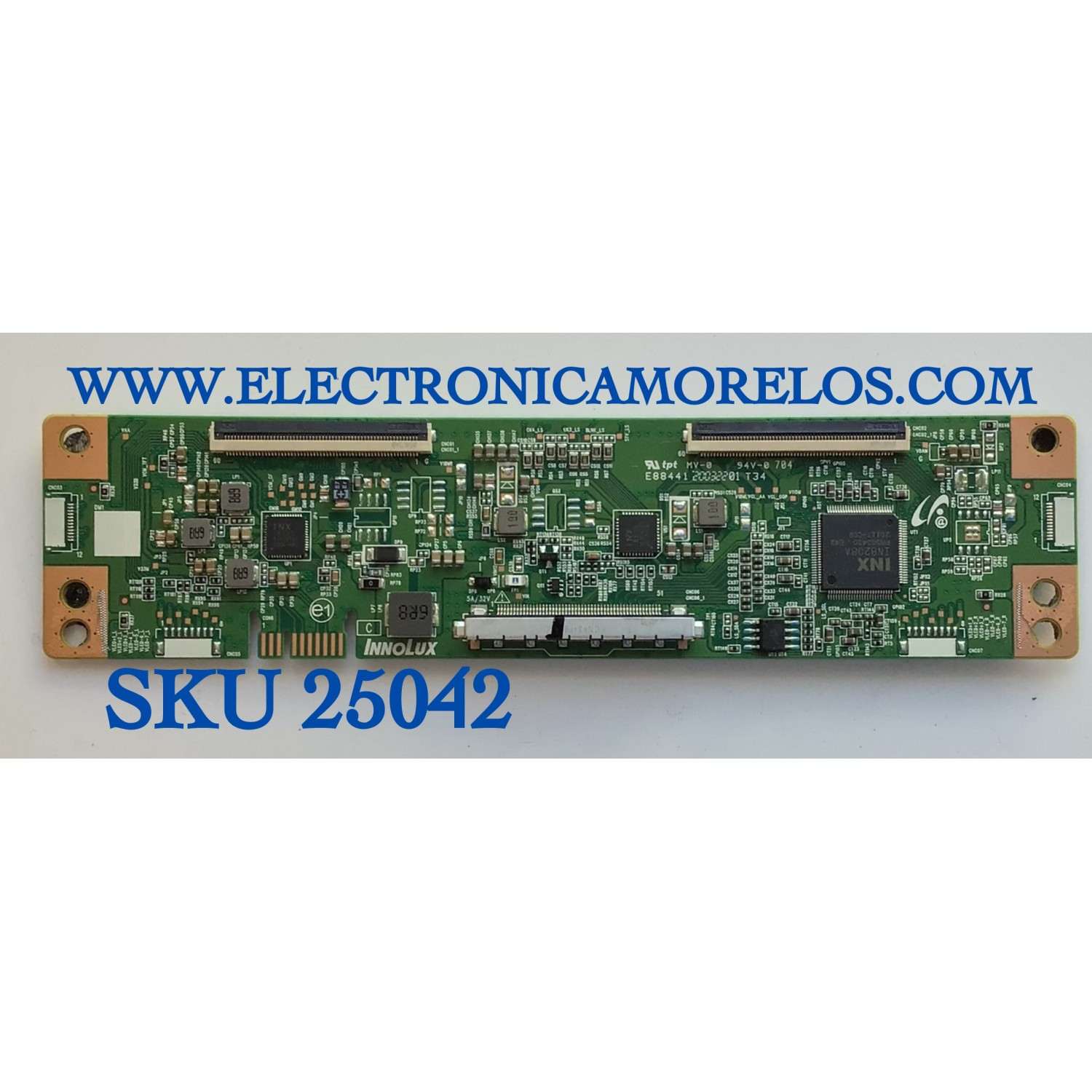 T-CON PARA TV ONN DE 43" NUMERO DE PARTE V430DJ1-Q01 / E88441 / 03E19 / PANEL'S V430DJ1-Q01 / C430Y19-D6 / MODELO 10002460