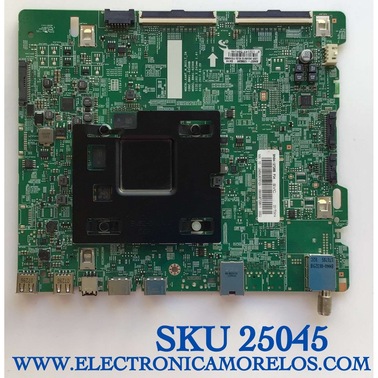 MAIN PARA TV SAMSUNG NUMERO DE PARTE BN94-12726B / BN41-02568B / BN41-02568 / BN97-12963R / BN9412726B / MODELO UN65MU6070FXZA