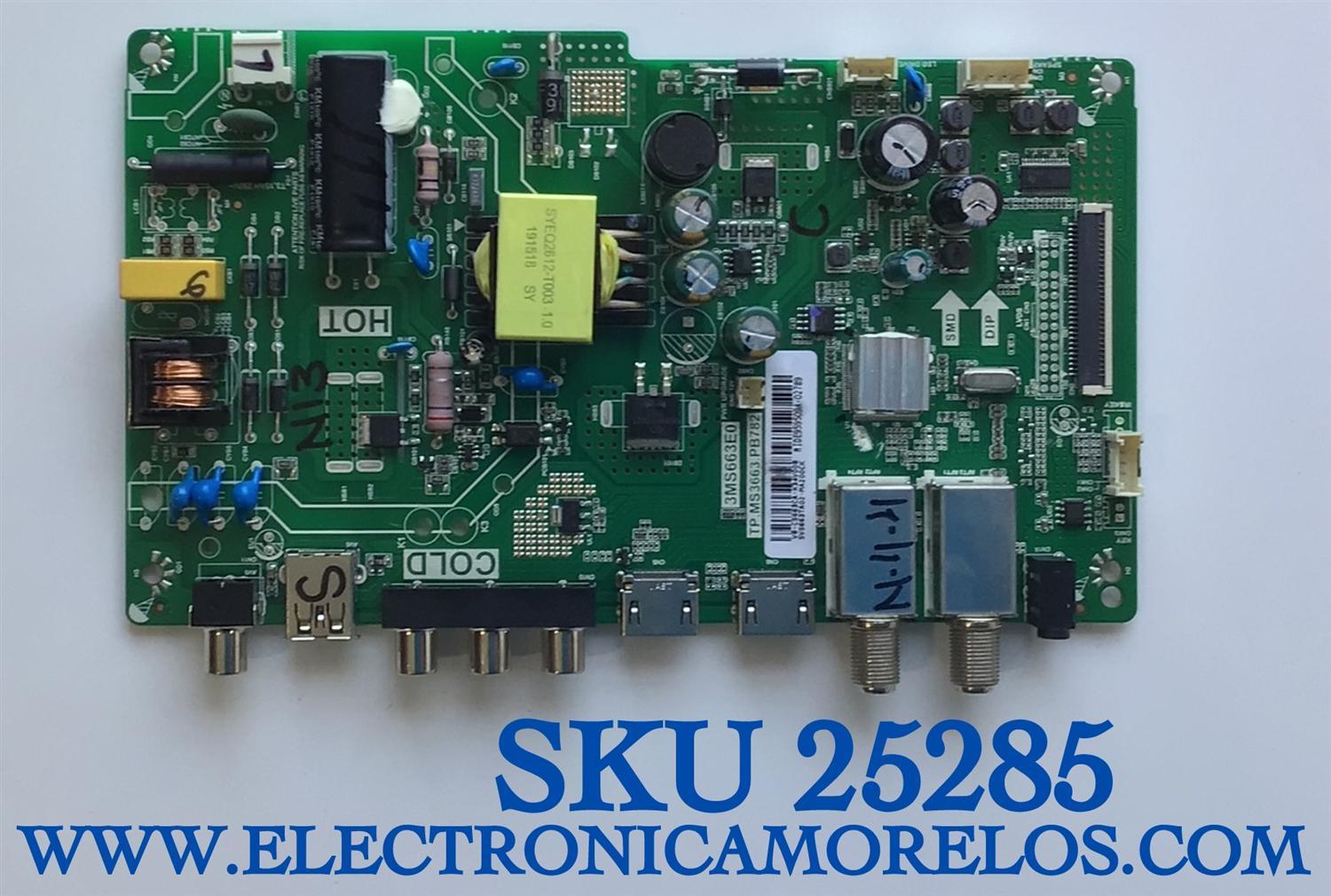 MAIN FUENTE (COMBO) PARA TV TCL / NUMERO DE PARTE SVS663TA02-MA200CK / TP.MS3663.PB782 / 3MS663E0 / V8-CS663CA-K34V008 / MIDE959509A / ESTA TARJETA ES CHINA Y ES UTILIZADA EN DIFERENTES MARCAS Y MODELOS / ENTRAR A DESCRIPCIÓN DEL PRODUCTO