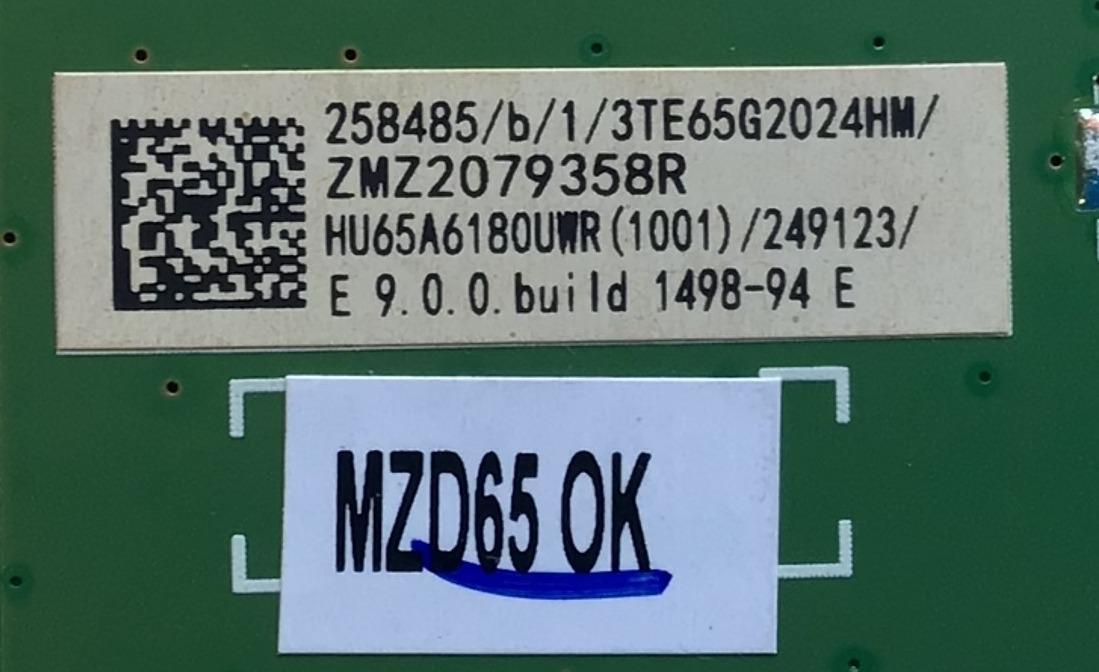 MAIN PARA TV HISENSE NUMERO DE PARTE 258485 / RSAG7.820.8593/ROH / 3TE65G2021HM / ZMZ2079358R / HU65A6180UWR(1001) / 249123 / PANEL HO650S107L-K1/CKS3A/ROH / DISPLAY HV650QUB-F90 / MODELO 65R6E1 - Imagen 2