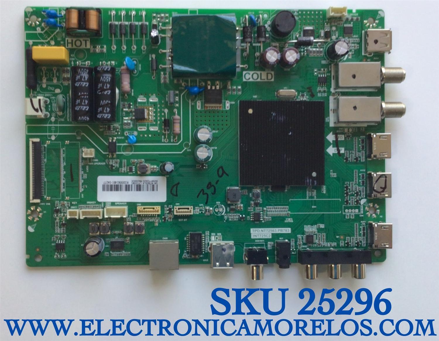 MAIN FUENTE PARA TV JVC / SVSNT72A20-MA200CK / TPD.NT72563.PB783 / 3NT725C2 / V8-NT563LA-LF1V081 / MIDE956149I-04277 ESTA TARJETA ES CHINA Y ES UTILIZADA EN DIFERENTES MARCAS Y MODELOS / ENTRAR A DESCRIPCIÓN DEL PRODUCTO