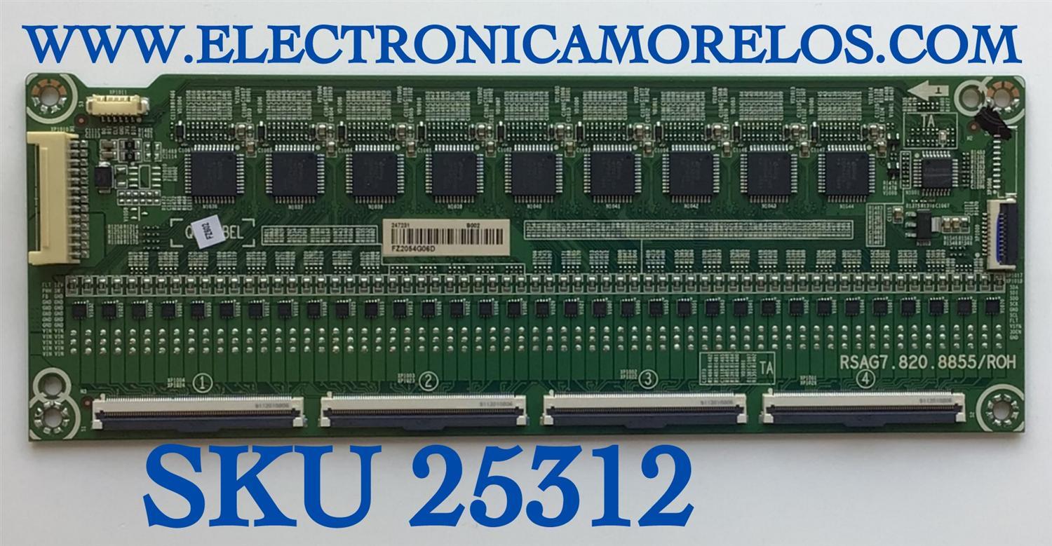 LED DRIVER PARA TV HISENSE NUMERO DE PARTE 247231 / RSAG7.820.8855/ROH / B002 / FZ2054G06D / PANEL 