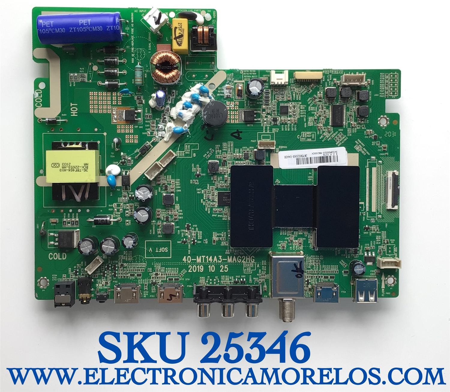 MAIN FUENTE COMBO ORIGINAL PARA TV PHILIPS / NUMERO DE PARTE SVS3MS6020-MA200CK / 40-MT14A3-MAG2HG / DMP9002068-02225 / PANEL LVW320CSDX  / DISPLAY ST3151A07-2 VER.2.3 / MODELO 32PFL4765/F8