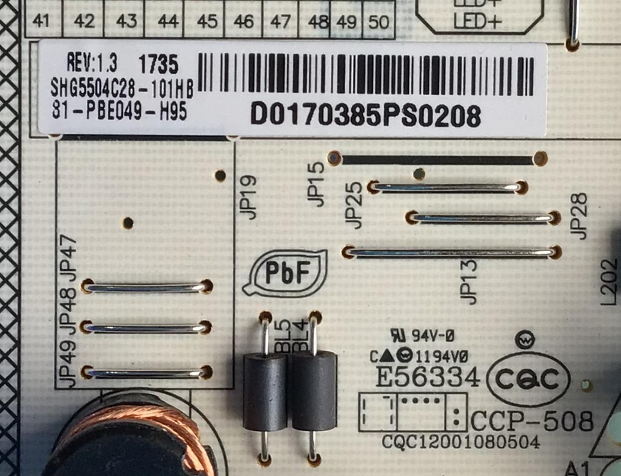 FUENTE PARA TV HITACHI  / 81-PBE049-H95 / SHG5504C-101H / SHG5504C28-101HB / D0170385PS0208 / ESTA TARJETA ES CHINA Y ES UTILIZADA EN DIFERENTES MARCAS Y MODELOS / ENTRAR A DESCRIPCIÓN DEL PRODUCTO  - Imagen 2