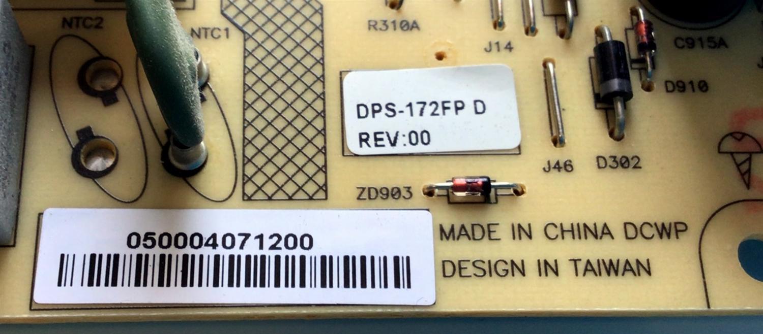 FUENTE PARA TV LG / NUMERO DE PARTE 0500-0407-1200 / DPS-172FP / 24I253A8P0VU700 / 050004071200 / M10229703958 / PANEL LC320WUG (SC)(R7) / MODELO 32LD400-UA.CUSWLH - Imagen 3