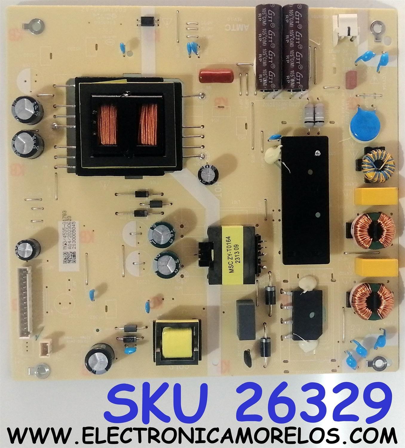 FUENTE DE PODER PARA TV JVC / NUMERO DE PARTE TV4302-ZC02-01 / 514C4302M03 / 01010684535 / E021M696-A2 / E168066 / DISPLAY HF500QUB-F20 / MODELOS LT-50MAW625 / 100012585 ((50'' PULGADAS)) / 100133204 ((50'' PULGADAS)) / 100002458 ((32'' PULGADAS))