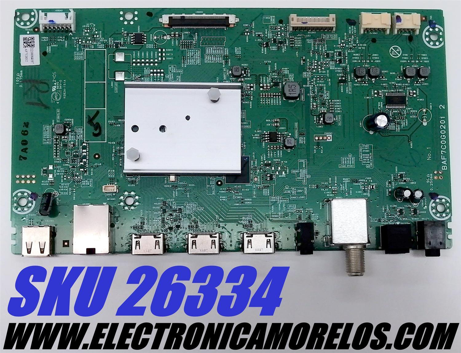 MAIN PARA TV PHILIPS 4K·UHD·HDR ((GOOGLE TV)) / NUMERO DE PAFRTE AF7C0012 / AF7C0MMA-001 / BAF7C0G0201 2 / BAF7C0G02012 / PANEL LVU700CHDX E0047 / T8-70D2010-LPBX002 / DISPLAY CV700U2-T01 REV:04 / MODELO 70PUL7553 / 70PUL7553/F7