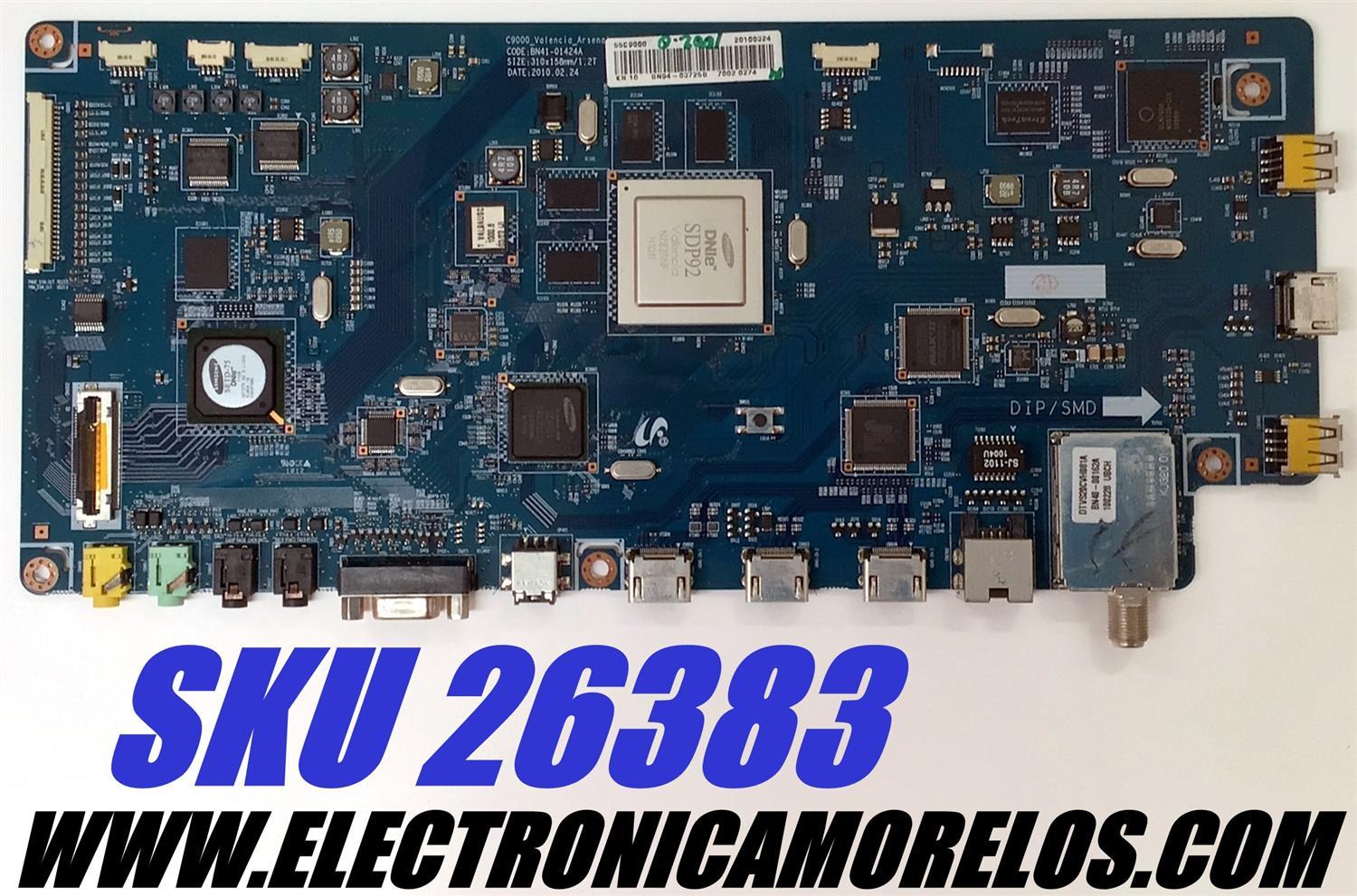MAIN PARA TV SAMSUNG / NUMERO DE PARTE BN94-03725B / BN41-01424A / BN9403725B / PANEL T550FCE1-FS / MODELO UN55C9000 / UN55C9000SVXZA / UN55C9000ZFXZA