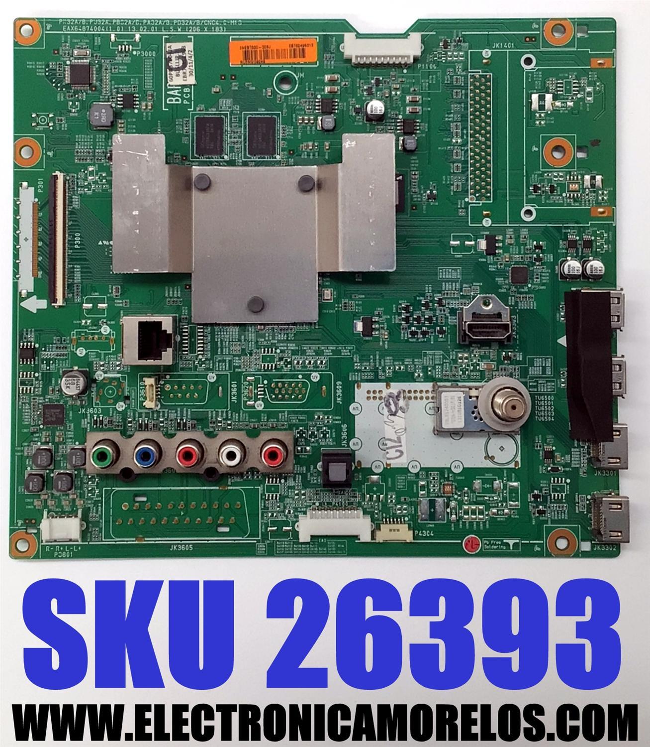 MAIN PARA TV LG / NUMERO DE PARTE EBT62495013 / EAX64874004 / 62495013 / EBR76351903 / EAX64874004(1.0) / PANEL PDP60R50000 / MODELO 60PN5700-UA / 60PN5700-UA.BUSLLJR