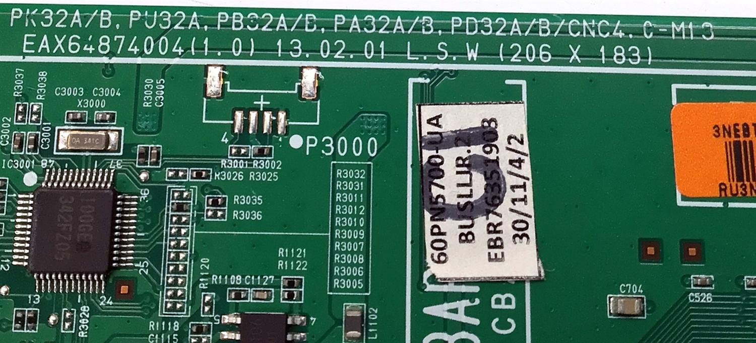 MAIN PARA TV LG / NUMERO DE PARTE EBT62495013 / EAX64874004 / 62495013 / EBR76351903 / EAX64874004(1.0) / PANEL PDP60R50000 / MODELO 60PN5700-UA / 60PN5700-UA.BUSLLJR - Imagen 2