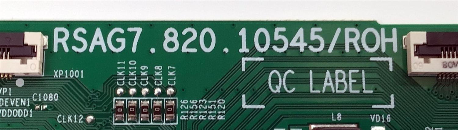 T-CON PARA TV HISENSE QLED / NUMERO DE PARTE 323116 / RSAG7.820.10545/ROH / 308910 / E248779 / H41802PNI78A6 / PANEL HD750H1U72-T0LFK1 / HD750H1U72-T0L4K1 / DISPLAY HV750QUB-F91 / MODELOS 75QD6N / 75A65K / 75A76K / 75A7N / 75A6N / 75C350LU - Imagen 2
