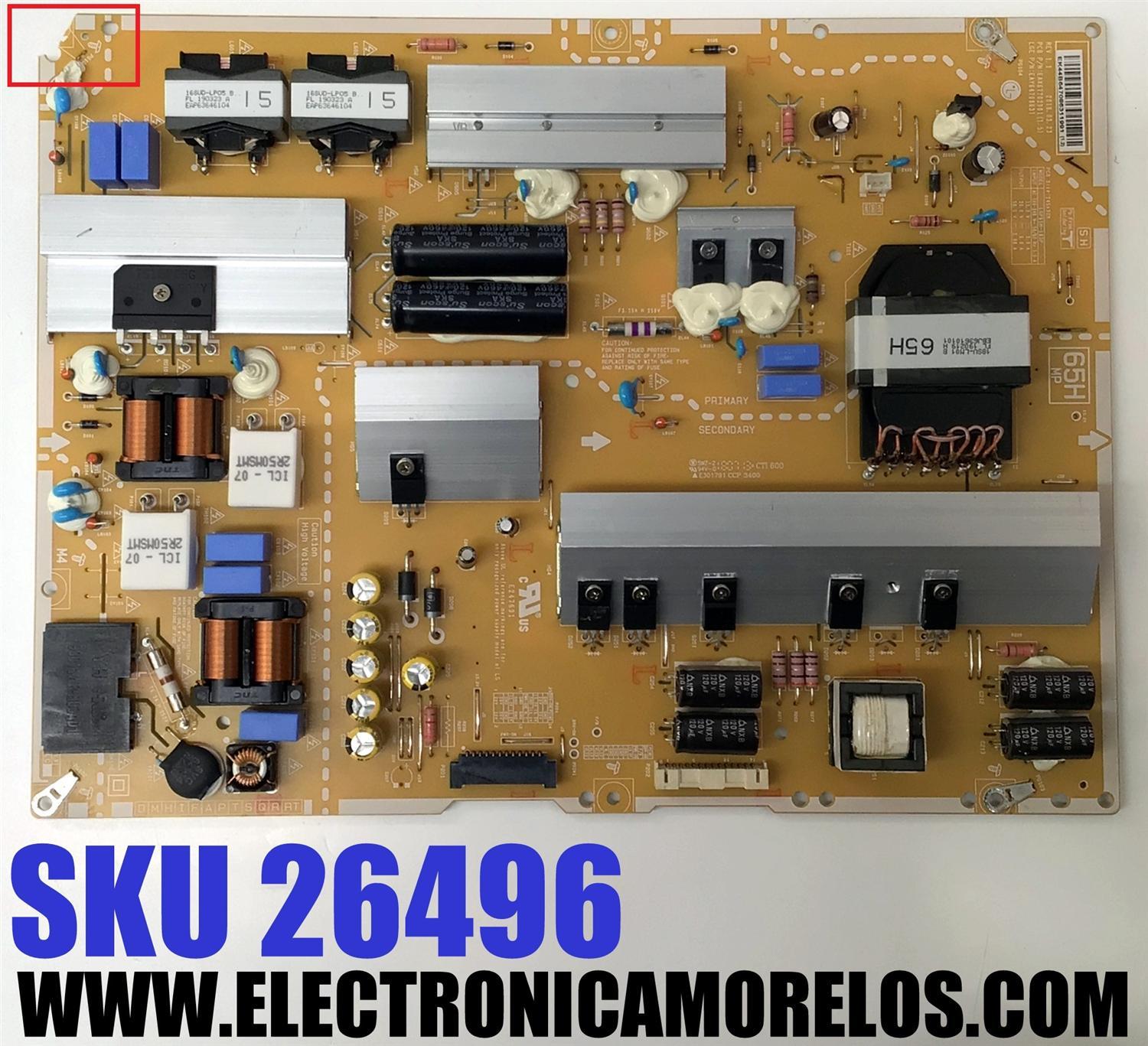 FUENTE DE PODER PARA TV LG NANOCELL / NUMERO DE PARTE EAY64708631 / EAX67702901(1.5) / 64708631 / LGP65H-18SP / EAX67702901(1.5) / PANEL HC650DQB-SLUAB-2143 / DISPLAY LC650EQ6 (SL)(A1) / MODELO 65SM9500PUA / 65SM9500PUA.BUSYLJR
