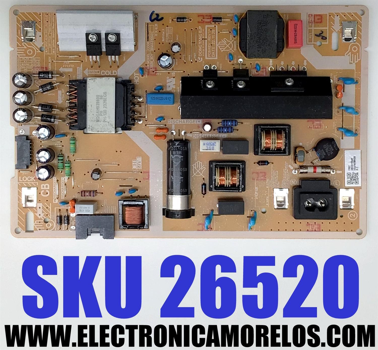 FUENTE DE PODER PARA TV SAMSUNG / NUMERO DE PARTE BN4401054H / BN44-01054H / L55S6_BDY / SUSTITUTAS BN44-01054A / BN44-01054C / BN98-00080S / PANEL CY-BT055HGHVLH / DISPLAY ST5461D16-3 V2.2 / MODELOS UN55TU690 / UN50TU690 / HG50CU700N / HG55CU700N