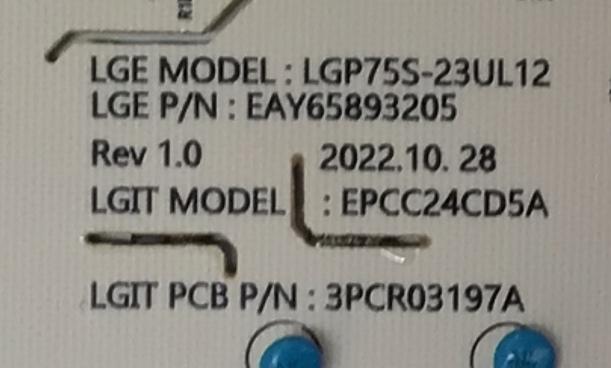 FUENTE DE PODER ORIGINAL PARA TV LG / NUMERO DE PARTE EAY65893205 / 3PCR03197A / EPCC24CD5A / 65893205 / LGP75S-23UL12 / PANEL NC750EQH-ABMH1 / DISPLAY HV750QUB-E7F / MODELO 75QNED80ARA / 75QNED80ARA.BUSFLKR - Imagen 3