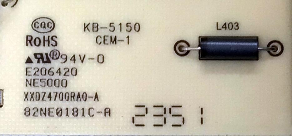 FUENTE DE PODER PARA TV SHARP / NUMERO DE PARTE 9012-112154-30004014 / K-P300-FM1 / XXDZ4700RA0-A / 82NE0181C-A / NE5000 / KB-5150 CEM-1 / P0Q24010295-01925 / PANEL K750WDJ10HE / DISPLAY ST7461D03-2 VER.2.3 / MODELO 4T-C75EL8UR - Imagen 2