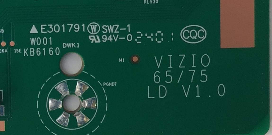 LED DRIVER PARA TV VIZIO / NUMERO DE PARTE VIZIO 65/75 LD V1.0 / KB6160 / W001 / DWK1 / SWZ-1 / 2120D00572 / PANEL BOEI650WQ1 / BOEI750WQ1 /  DISPLAY HV650QUB-E72 REV.2.0 / MODELO VQP65C-84 / VQP75C-84 - Imagen 3