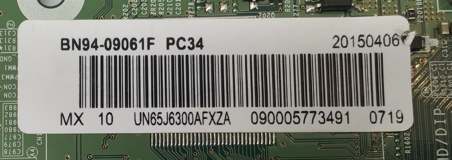 MAIN PARA TV SAMSUNG / NUMERO DE PARTE BN94-09061F / BN41-02353B / BN97-09531X / BN9409061F / MODELO UN65J6300 / UN65J6300AFXZA AH01 - Imagen 2