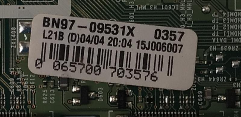 MAIN PARA TV SAMSUNG / NUMERO DE PARTE BN94-09061F / BN41-02353B / BN97-09531X / BN9409061F / MODELO UN65J6300 / UN65J6300AFXZA AH01 - Imagen 3