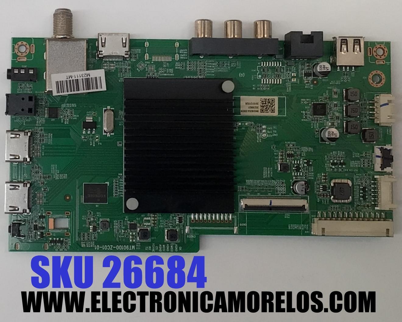 MAIN ORIGINAL PARA TV ONN 4K UHD HDR ROKU TV / NUMERO DE PARTE 515C90100M63 / MT90100-ZC01-01 / M23111-MT / M63/9254-00836 / 20230821 / 2010121526 / DISPLAY CV500U2-T01 REV:01 / MODELO 100012585 (50")