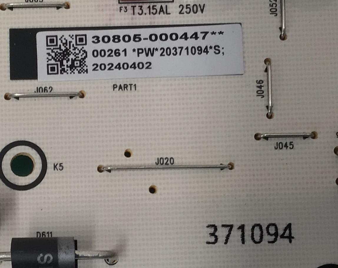 FUENTE DE PODER PARA TV TCL / NUMERO DE PARTE 30805-000447 / 40-L30SW4-PWA1ZG / 11601-500134 / 20240402 / 20371094 / 371094 / PANEL LVU650NDJL / DISPLAY ST6451D06-3 VER.2.1 / MODELO 65Q671G - Imagen 3