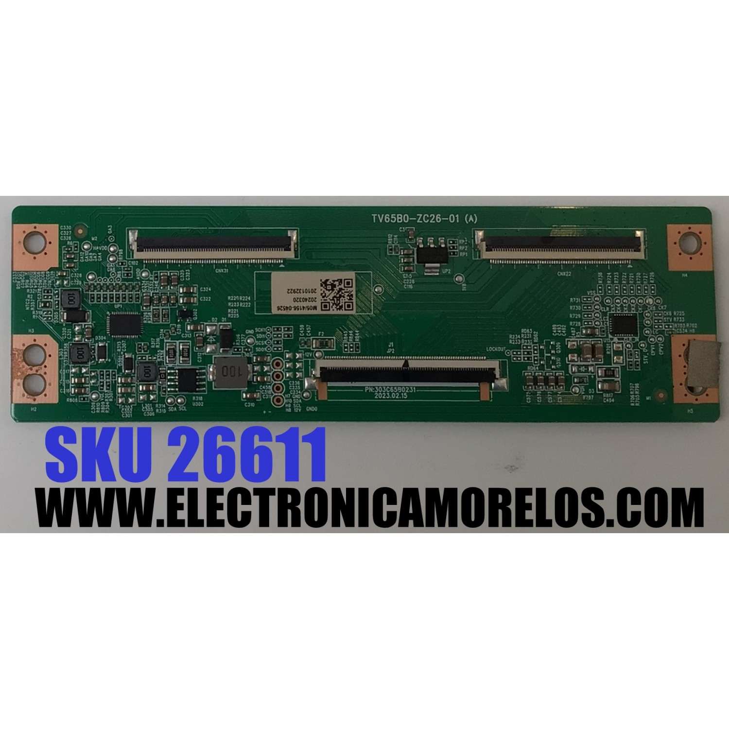 T-CON ORIGINAL PARA TV ONN / VIZIO / NUMERO DE PARTE 513C65B0M05 / TV65B0-ZC26-01 / TV65B0-ZC26-01 (A) / 303C65B0231 / 20240320 / 2010132922 / M05-4156-04526 / DISPLAY JR645R3HA3L / MODELO 100012587 65" / V4K65M-0810 V4K65M-0810 LMC1V1JA