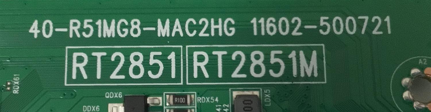 MAIN PARA TV TCL ORIGINAL 4K UHD HDR GOOGLE TV / NUMERO DE PARTE 30800-000799 / 40-R51MG8-MAC2HG / 11602-500721 / RT2851 / RT2851M / 30801-000773 / V8-R51MT08-LF / PANEL HK850WLEDM-JH23H / DISPLAY PT850GT01-4 VER.1.0 / MODELO 85S450G - Imagen 2