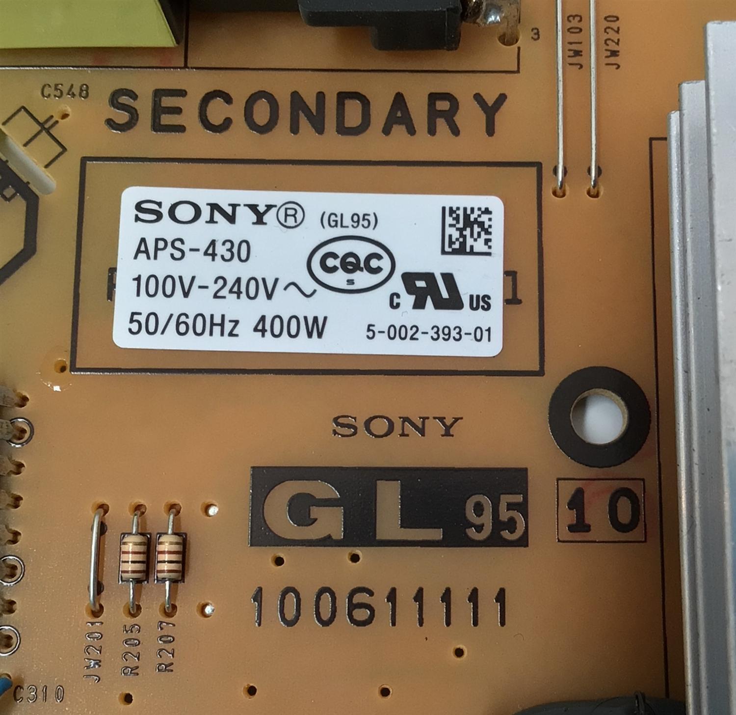 FUENTE DE PODER PARA TV SONY / NUMERO DE PARTE 100139013 / 100611111 / APS-430 / APS-430 (CH) / F6101 / T5AH / 19112016258A / PANEL YM9F065CNO01 / MODELO XBR-65X800G / XBR65X800G - Imagen 2