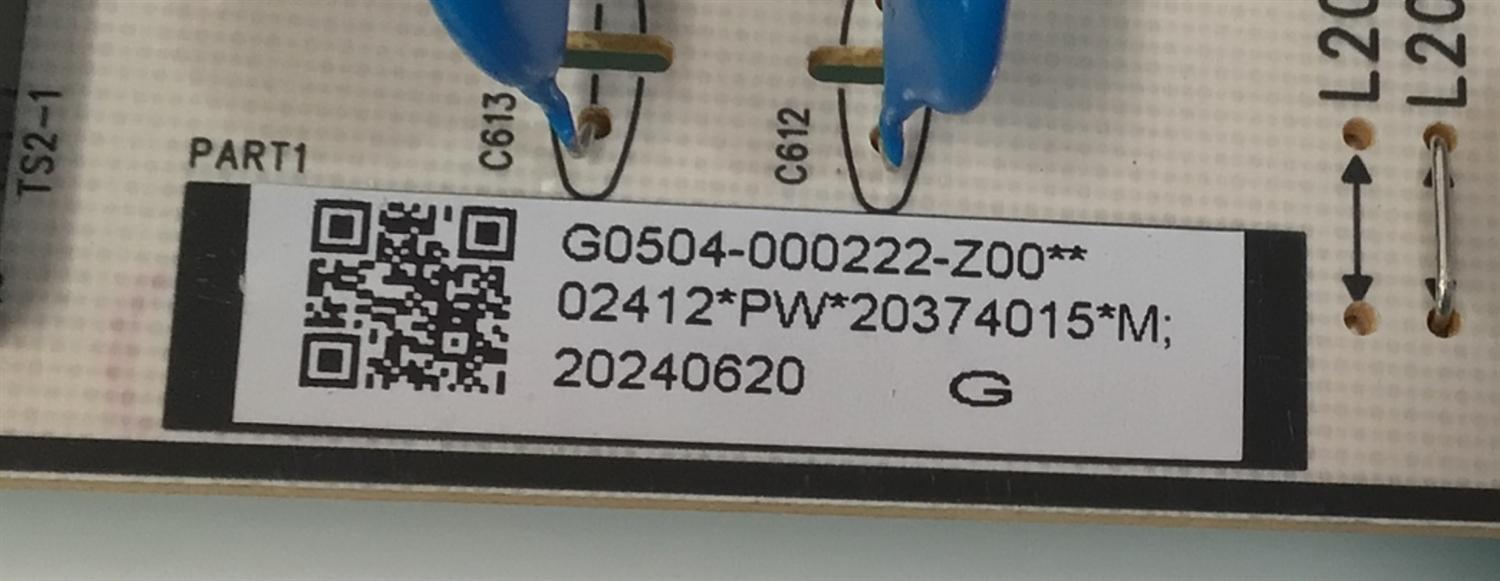 FUENTE DE PODER ORIGINAL PARA TV TCL / NUMERO DE PARTE G0504-000222 / 40-L20XH4-PWC1ZG / 11601-500051 / G0504-000222-Z00 / 20374015 / 20240620 / PANEL LVU750NDAL / DISPLAY ST7461D03-2 VER.2.2 / MODELOS 75S41BR / 75S451 / 75S451G - Imagen 2