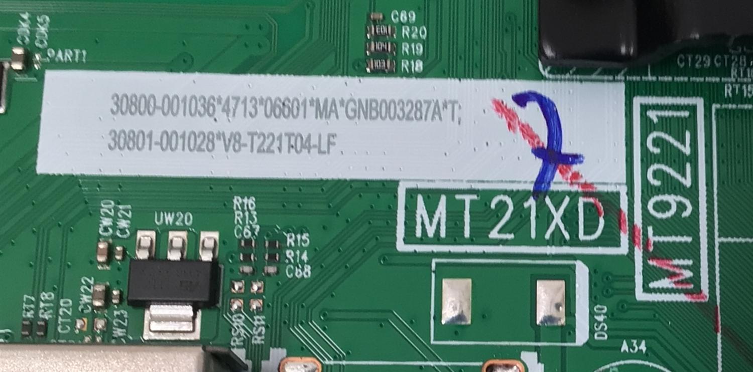 MAIN FUENTE ((COMBO)) PARA TV TCL HD ((GOOGLE TV)) / NUMERO DE PARTE 30800-001036 / 40-MT21XD-MPB2HG / 11602-500834 / 30801-001028 / V8-T221T04-LF / PANEL LVW320NDEL / DISPLAY ST3151A07-5 VER.2.1 / MODELO 32S250G - Imagen 3