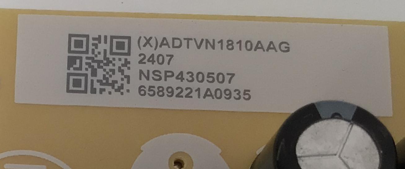 FUENTE DE PODER PARA TV VIZIO / NUMERO DE PARTE ADTVN1810AAG / 715GD507-P01-000-B03S / (X)ADTVN1810AAG / NSP430507 / 6589221A0935 / PANEL TPT430WR-GT013.H REV:S12J / DISPLAY PT430GT01-3 VER.1.2 / MODELO V4K43M-0801 - Imagen 4