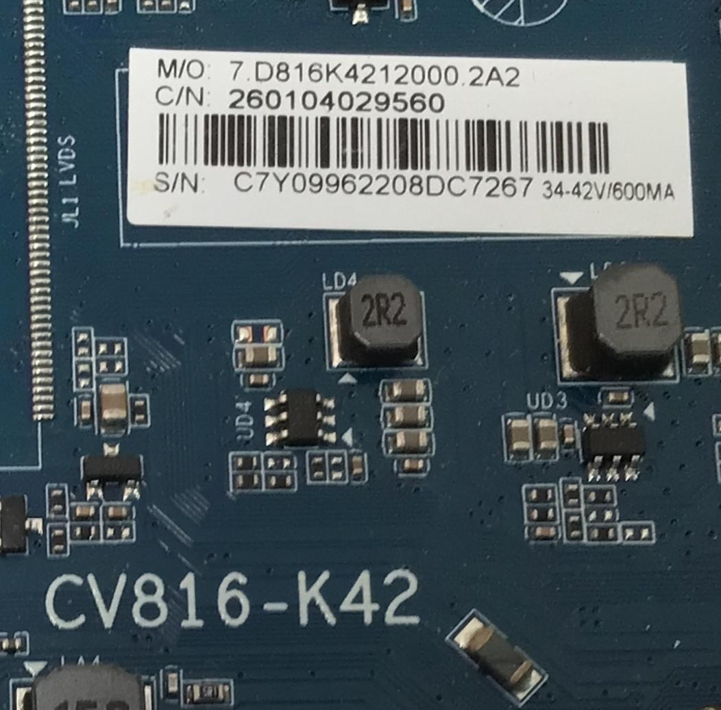 MAIN FUENTE ((COMBO)) PARA TV WESTINGHOUSE HD ((ROKU TV)) / NUMERO DE PARTE 260104029560 / CV816-K42 / 7.D816K4212000.2A2 / DISPLAY V320BJ8-Q01 REV.C1 / MODELO WR32HX2210 - Imagen 2