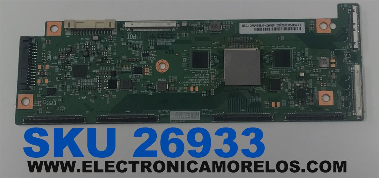 T-CON PARA TV LG ORIGINAL / NUMERO DE PARTE 6871L-6872B / 6870C-0908B / LE550P0L-HQD1-TCA / 550M7H4Y00 / LE550PQL (HQ)(D3) / ABT11Y / M00252 / MODELO OLED55C2AUA / OLED55C2AUA.DUSQLJR