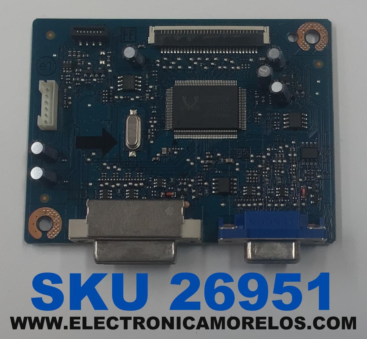 MAIN PARA MONITOR DELL ORIGINAL / NUMERO DE PARTE 5E1YB01001 / 48.1YB01.A00 / 90130237 / NFGEUED / 1058542 REV:A00 E / PANEL HT215F01-100 / MODELO E2213HB