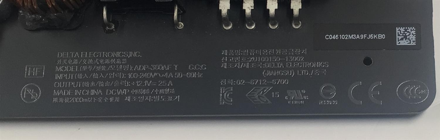FUENTE DE ALIMENTACION PARA COMPUTADORA APPLE IMAC ORIGINAL / NUMERO DE PARTE ADP-300AF T / XU100150-13002 / 02-6712-6700 / 2949012602 / 2949012601 / MODELO A1419 27 PULGADAS - Imagen 2