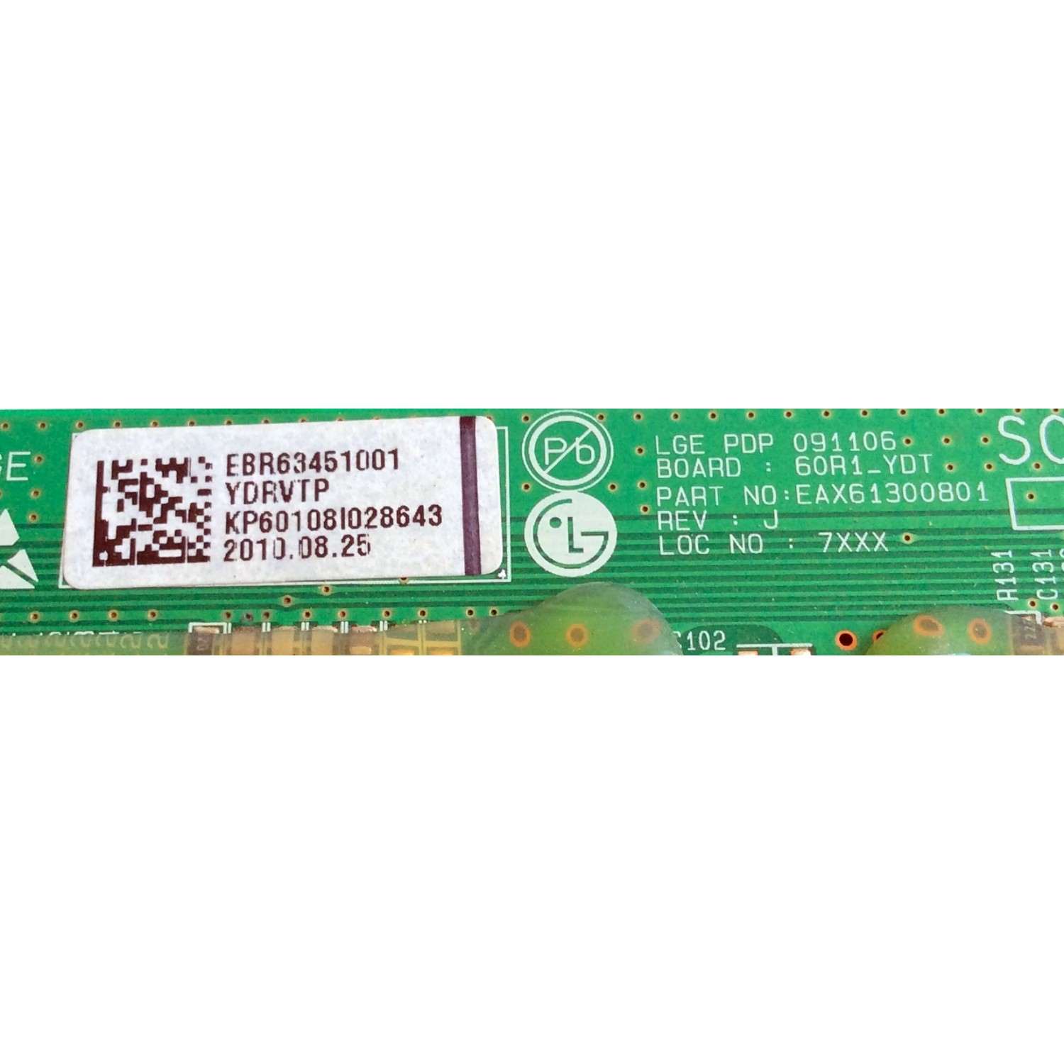 YDRVTP BUFFER / LG EBR63451001 / EAX61300801 / PANEL PDP60R10000 / MODELOS 60PK540-UE AUSLLJR / 60PK200-UA AUSLLHR / 60PK250-UA AUSLLJR / 60PK540-UE AUSLLUR / 60PK550-UD AUSLLJR / 60PK750-UA AUSLLUR / 60PK950-UA AUSLLJR - Imagen 2