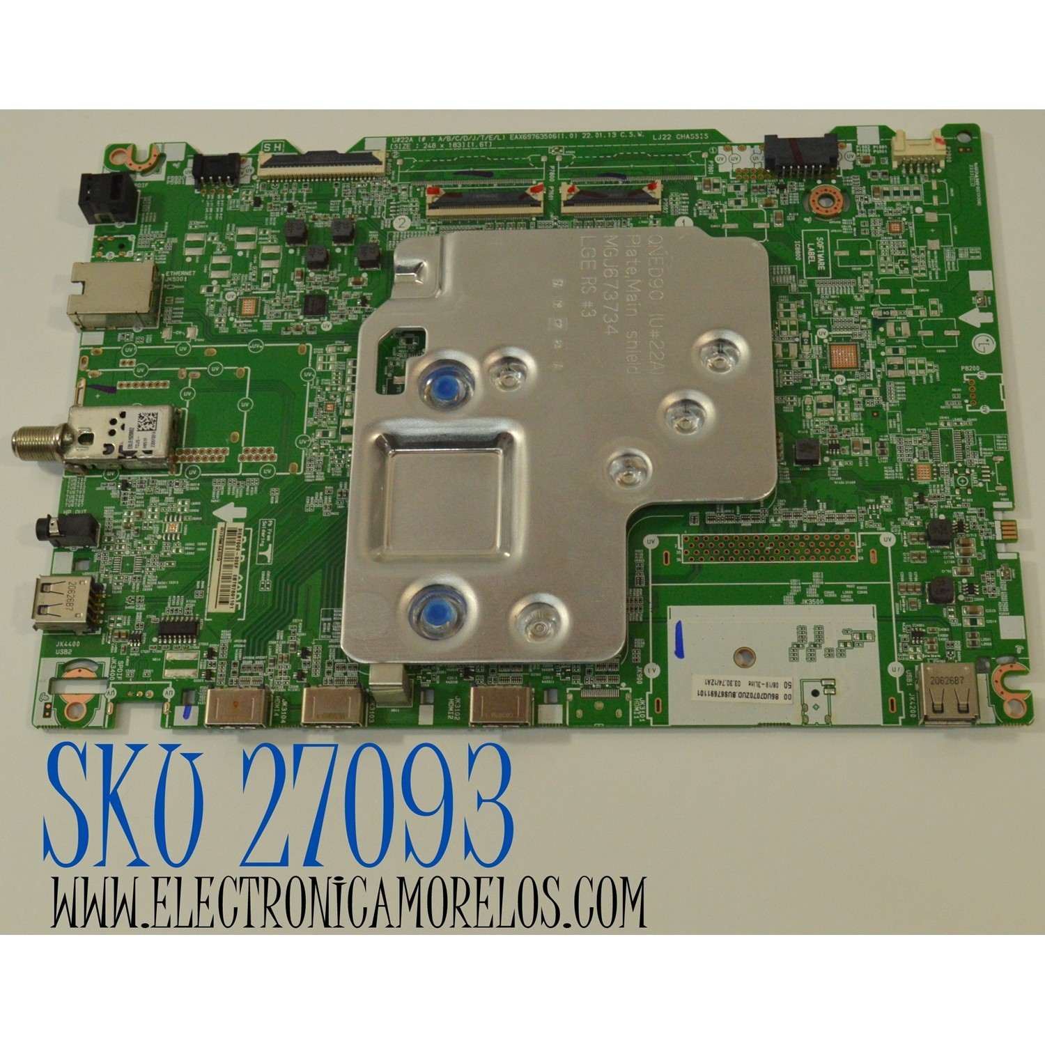 MAIN PARA TV LG ORIGINAL 4K UHD SMART TV / NUMERO DE PARTE EBT67691101 / EAX69763506 / EAX69763506(1.0) / 67691101 / PANEL NC860TQF-ABLH5 / DISPLAY HV860QUB-E1E / MODELO 86UQ7070ZUD / 86UQ7070ZUD.BUSGLKR