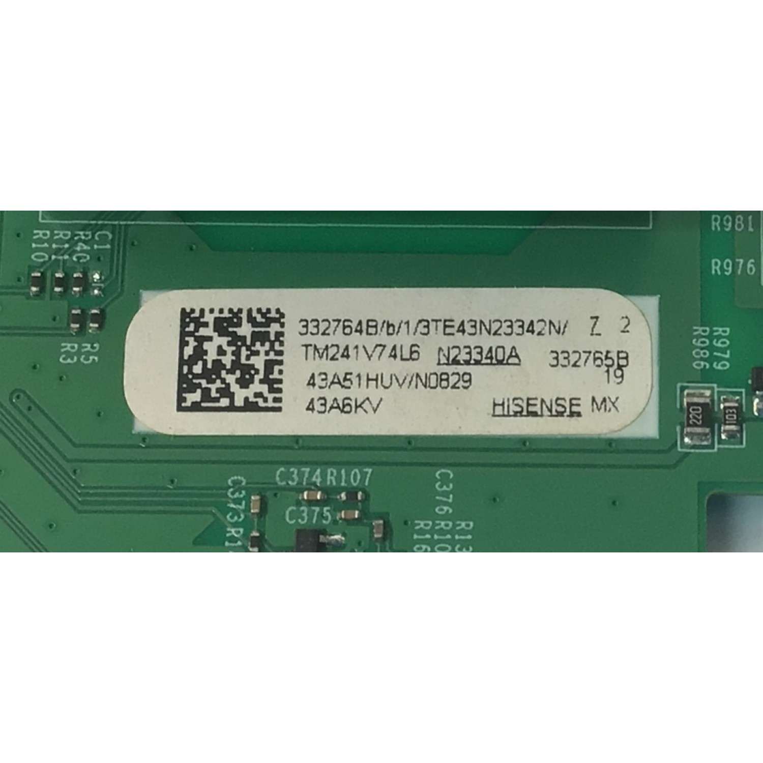 MAIN FUENTE COMBO PARA TV HISENSE ORIGINAL 4K UHD HDR VIDAA / NUMERO DE PARTE 332764 / RSAG7.820.12970/ROH / 332765 / 43A51HUV / X02DE047196A / PANEL HD425Y1U51-TOL2 / DISPLAY T430QVN03.7 / MODELO  43A6KV / 43A6KV 43A51HUV - Imagen 4