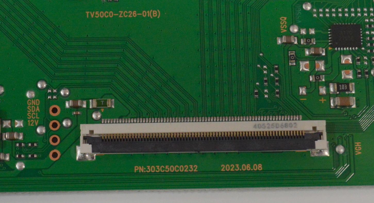 T-CON PARA TV ONN ORIGINAL / NUMERO DE PARTE 513C50C0M62 / TV50C0-ZC26-01 / TV50C0-ZC26-01(B) / 303C50C0232 / M62/9657-04656 / 20240604 / 2130006201 /  PANEL V650DJB-Q02 (D2) / DISPLAY V650DJB-Q02 REV.D2 / MODELO 100012587 65" - Imagen 3