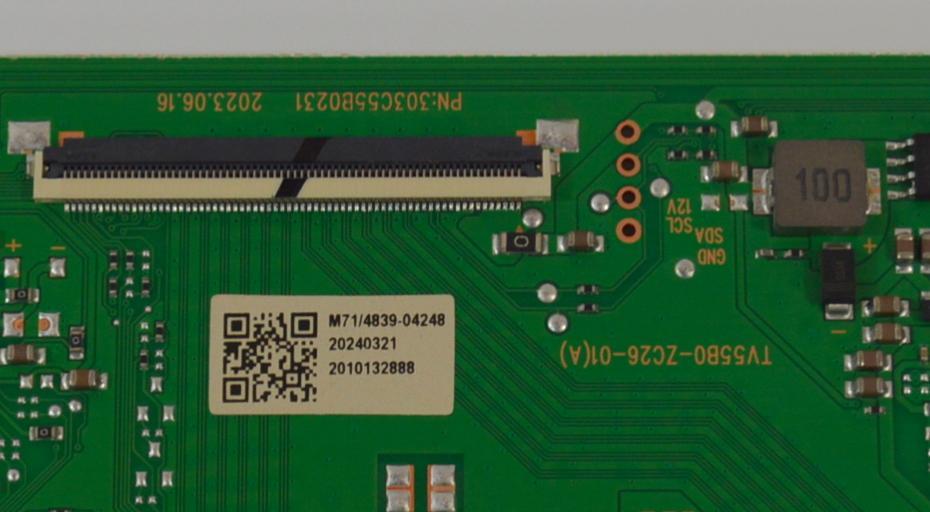 T-CON ORIGINAL PARA TV ONN / NUMERO DE PARTE 513C55B0M71 / TV55B0-ZC26-01(A) / 303C55B0231 / M71/4839-04248 / 20240321 / 2010132888 / DISPLAY ST6451D04-9 V2.1 / MODELO 100012587 65" - Imagen 2